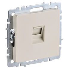 BRITE Розетка компьютерная RJ45 кат.6 РК11-БрКр бежевый IEK
