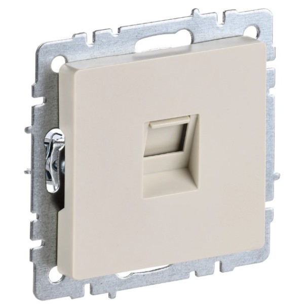 BRITE Розетка компьютерная RJ45 кат.6 РК11-БрКр бежевый IEK