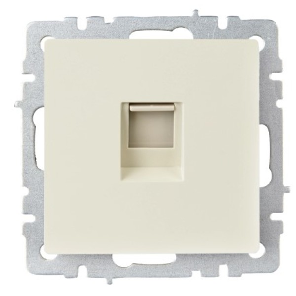 BRITE Розетка компьютерная RJ45 кат.6 РК11-БрКр бежевый IEK