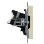 BRITE Розетка компьютерная двойная RJ45 кат.5E РК10-2-БрКр бежевый IEK