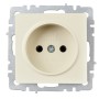 BRITE Розетка 1-местная без заземления без защитных шторок 10А РС10-1-0-БрКр бежевый IEK