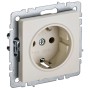BRITE Розетка 1-местная с заземлением без защитных шторок 16А РС11-1-0-БрКр бежевый IEK