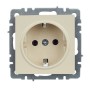BRITE Розетка 1-местная с заземлением без защитных шторок 16А РС11-1-0-БрКр бежевый IEK