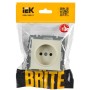 BRITE Розетка 1-местная без заземления с защитными шторками 10А РСш10-2-БрКр бежевый IEK