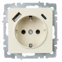 BRITE Розетка 1-местная с заземлением с защитными шторками 16А с USB A+C 18Вт РЮш11-1-БрКр бежевый IEK