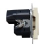 BRITE Розетка 1-местная с заземлением с защитными шторками 16А с USB A+C 18Вт РЮш11-1-БрКр бежевый IEK