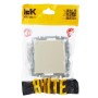 BRITE Розетка 1-местная с заземлением с защитными шторками и крышкой 16А IP44 РСбш10-3-44-БрКр бежевый IEK