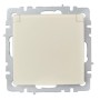 BRITE Розетка 1-местная с заземлением с защитными шторками и крышкой 16А IP20 РСбш10-3-БрКр бежевый IEK