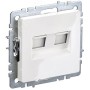 BRITE Розетка компьютерная двойная кат.5E RJ45 РК10-2-БрБ белый IEK