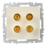 BRITE Аудиорозетка 4-местная РА10-БрКр бежевый IEK