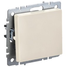 BRITE Выключатель 1-клавишный 10А ВС10-1-0-БрКр бежевый IEK