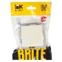 BRITE Выключатель 1-клавишный проходной 10А ВС10-1-6-БрКр бежевый IEK