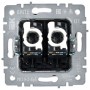 BRITE Розетка компьютерная двойная кат.5E RJ45 РК10-2-БрБ белый IEK