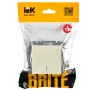BRITE Выключатель 1-клавишный проходной с индикацией 10А ВС10-1-7-БрКр бежевый IEK