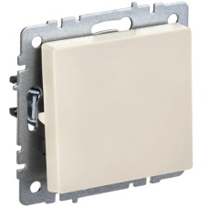 BRITE Выключатель 1-клавишный самовозвратный 10А ВС10-1-4-БрКр бежевый IEK