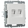 BRITE Розетка компьютерная двойная кат.5E RJ45 РК10-2-БрБ белый IEK