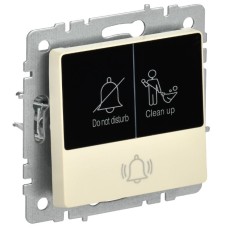 BRITE Кнопка звонка с индикацией для отелей 10А ВС10-1-9-БрКр бежевый IEK