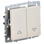 BRITE Выключатель жалюзи 10А ВС10-1-5-БрКр бежевый IEK