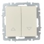 BRITE Выключатель жалюзи 10А ВС10-1-5-БрКр бежевый IEK