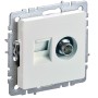BRITE Розетка двойная TV+RJ45 кат.5E РТВ/РК12-БрЖ жемчуг IEK