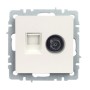 BRITE Розетка двойная TV+RJ45 кат.5E РТВ/РК12-БрЖ жемчуг IEK