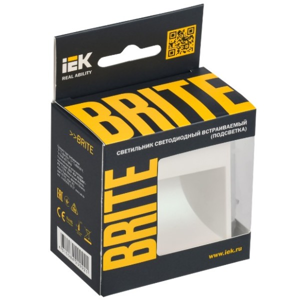 BRITE Подсветка светодиодная встраиваемая ПЛ20-БрЖ жемчуг IEK