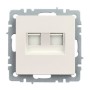 BRITE Розетка компьютерная двойная кат.5E RJ45 РК10-2-БрЖ жемчуг IEK