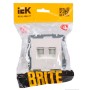 BRITE Розетка двойная RJ11+RJ45 кат.5E РК/Т12-БрЖ жемчуг IEK