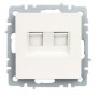 BRITE Розетка двойная RJ11+RJ45 кат.5E РК/Т12-БрЖ жемчуг IEK