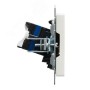 BRITE Розетка двойная RJ11+RJ45 кат.5E РК/Т12-БрБ белый IEK