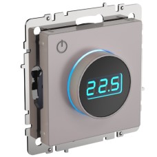 BRITE Термостат электронный с индикацией ТС10-1-БрЖ жемчуг IEK