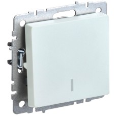 BRITE Выключатель 1-клавишный с индикацией 10А ВС10-1-1-БрЖ жемчуг IEK