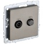 BRITE Розетка двойная TV+SAT РТВ/РСп12-БрШ шампань IEK