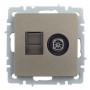 BRITE Розетка двойная TV+RJ45 кат.5E РТВ/РК12-БрШ шампань IEK