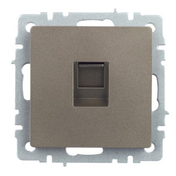BRITE Розетка компьютерная RJ45 кат.5E РК10-БрШ шампань IEK