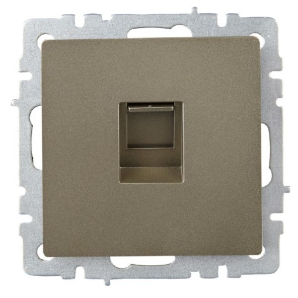 BRITE Розетка компьютерная RJ45 кат.6 РК11-БрШ шампань IEK