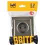 BRITE Розетка 1-местная без заземления без защитных шторок 10А в сб. РСР10-1-0-БрШ шампань IEK