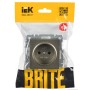 BRITE Розетка 1-местная без заземления с защитными шторками 10А РСш10-2-БрШ шампань IEK