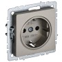 BRITE Розетка 1-местная с заземлением с защитными шторками 16А РС14-1-0-БрШ шампань IEK