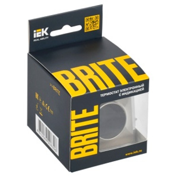 BRITE Термостат электронный с индикацией ТС10-1-БрШ шампань IEK