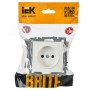 BRITE Розетка 1-местная без заземления без защитных шторок 10А РС10-1-0-БрБ белый IEK