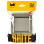 BRITE Выключатель 1-клавишный 10А в сборе ВСР10-1-0-БрШ шампань IEK