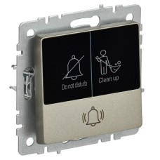 BRITE Кнопка звонка с индикацией для отелей 10А ВС10-1-9-БрШ шампань IEK