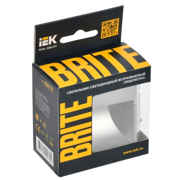 BRITE Подсветка светодиодная встраиваемая ПЛ20-БрА алюминий IEK