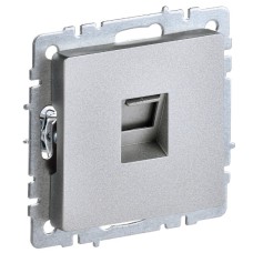 BRITE Розетка компьютерная RJ45 кат.5E РК10-БрА алюминий IEK