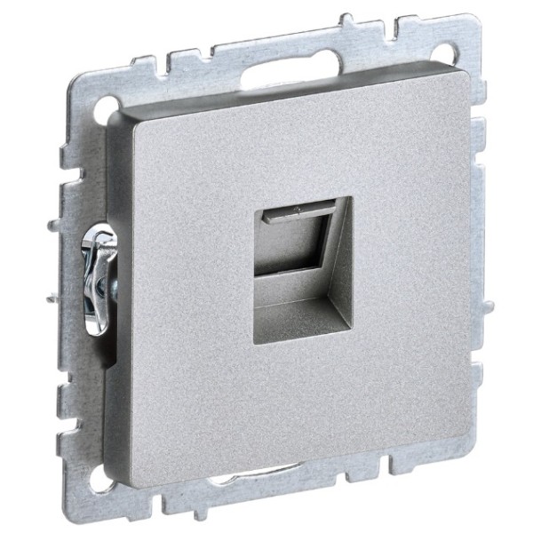 BRITE Розетка компьютерная RJ45 кат.6 РК11-БрА алюминий IEK