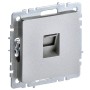 BRITE Розетка компьютерная RJ45 кат.6 РК11-БрА алюминий IEK
