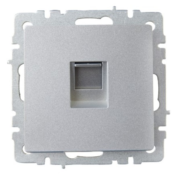 BRITE Розетка компьютерная RJ45 кат.6 РК11-БрА алюминий IEK