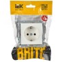 BRITE Розетка 1-местная с заземлением без защитных шторок 16А РС11-1-0-БрБ белый IEK