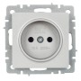 BRITE Розетка 1-местная без заземления без защитных шторок 10А РС10-1-0-БрА алюминий IEK
